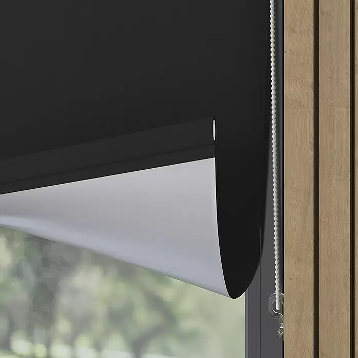 Expo Ambiente Rollo Mini - B x H: 100 x 150 cm, Schwarz, Uni, Verdunkelnd - Detailaufnahme