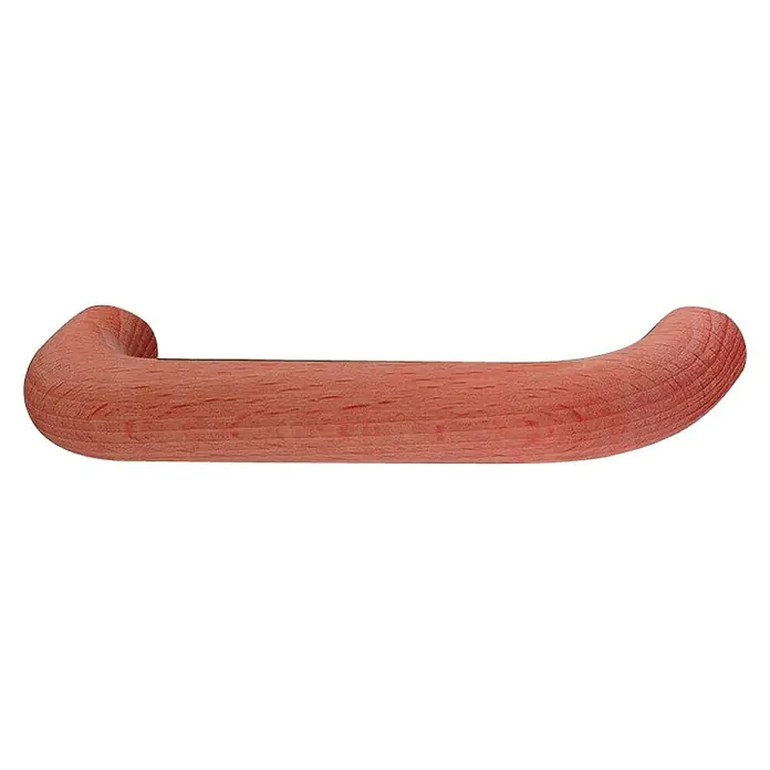 Häfele Tirador para muebles - Madera, Lacado, An x L: 30 x 100 mm, Haya / Nogal - Toallero de madera, fabricado en madera de haya, ideal para guardar y colgar toallas en el baño.