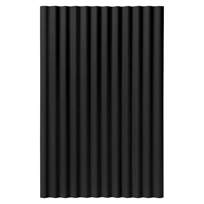 Odem Placa de cubierta Ibiza - 200 x 104 x 1,8 cm, PVC, Negro - Chapa metálica negra ondulada. La superficie ondulada crea un interesante juego de luces y sombras. Ideal para aplicaciones industriales.