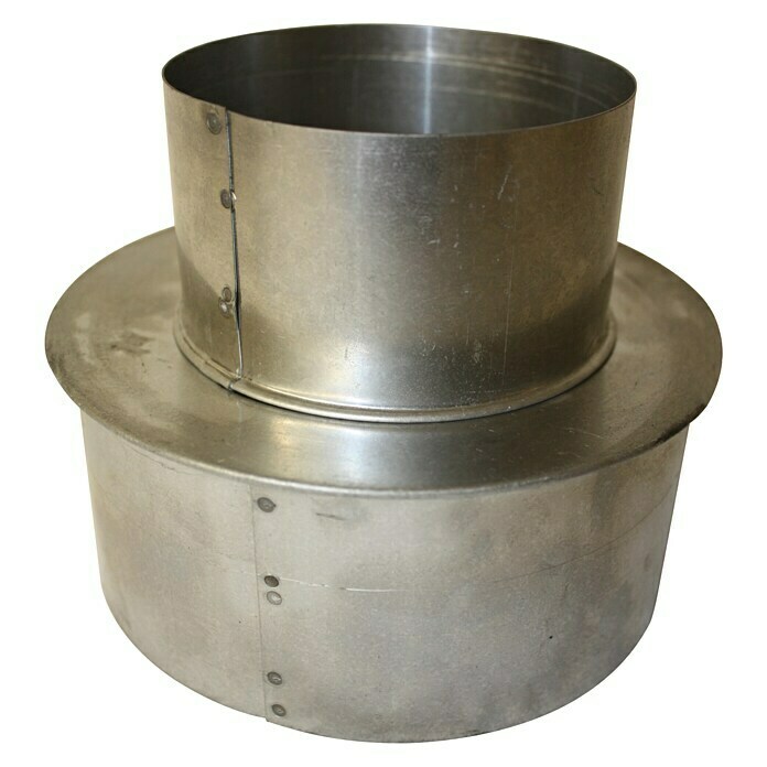 Ofenrohrerweiterung (Durchmesser: 80 mm - 130 mm, Feueraluminiert, Silber)