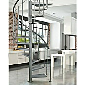 Atrium Spindeltreppe Solo Vertical (Farbton Metall: RAL 9006, Durchmesser: 120 cm, Stahl, Geschosshöhe: 264 cm - 286 cm) | BAUHAUS