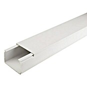 Canaleta para cables (2 m x 60 mm x 40 mm, Blanco)