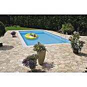 myPool Premium Bausatz-Pool (L x B x H: 700 x 350 x 150 cm, 34.000 l, Weiß/Blau, Leiter) | BAUHAUS