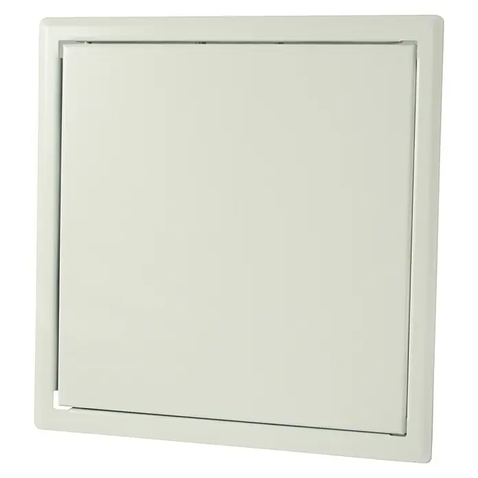 Probau Revisionstür - 20 x 20 cm, Beschichtet, Druckverschluss - Weiße Revisionsklappe mit Rahmen für einfachen Zugang zu Installationen hinter Wänden und Decken.