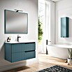 Mueble de lavabo Claire (L x An x Al: 45 x 100 x 50 cm, Azul, 1 seno, salida central, Número de cajones: 2 ud.) | BAUHAUS