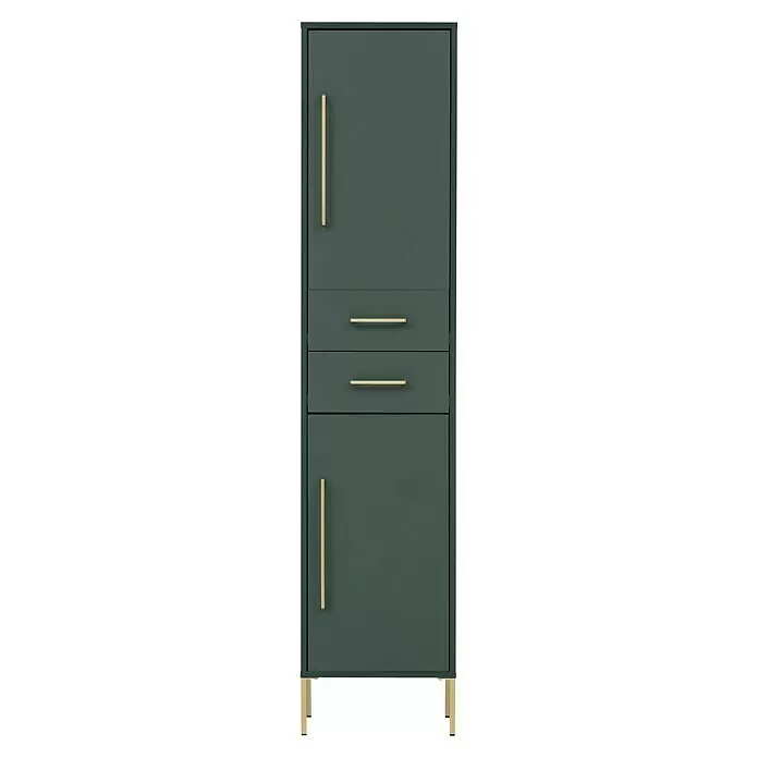 Schildmeyer Kent Hochschrank - B x T x H: 40,5 x 33,1 x 184,3 cm, Waldgrün, Matt - Vorderansicht