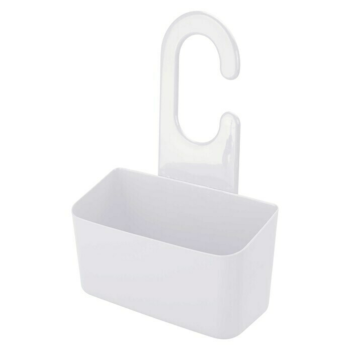 Cesta de almacenamiento de plástico, cesta de ducha colgante de pared,  cesta de ducha de baño, cesta de ducha blanca para colgar, cesta de