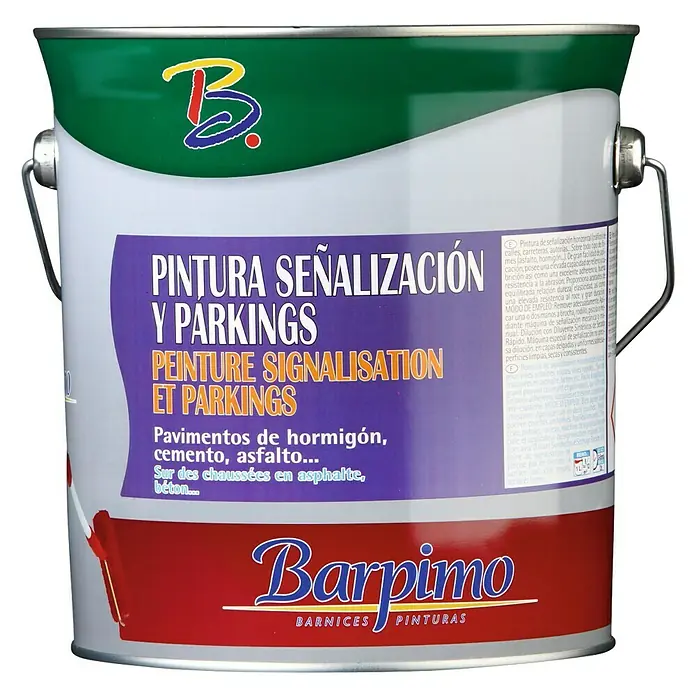 Barpimo Pintura de señalización y parkings - Azul, 4 l - Bote de pintura de señalización Barpimo para carreteras y aparcamientos.