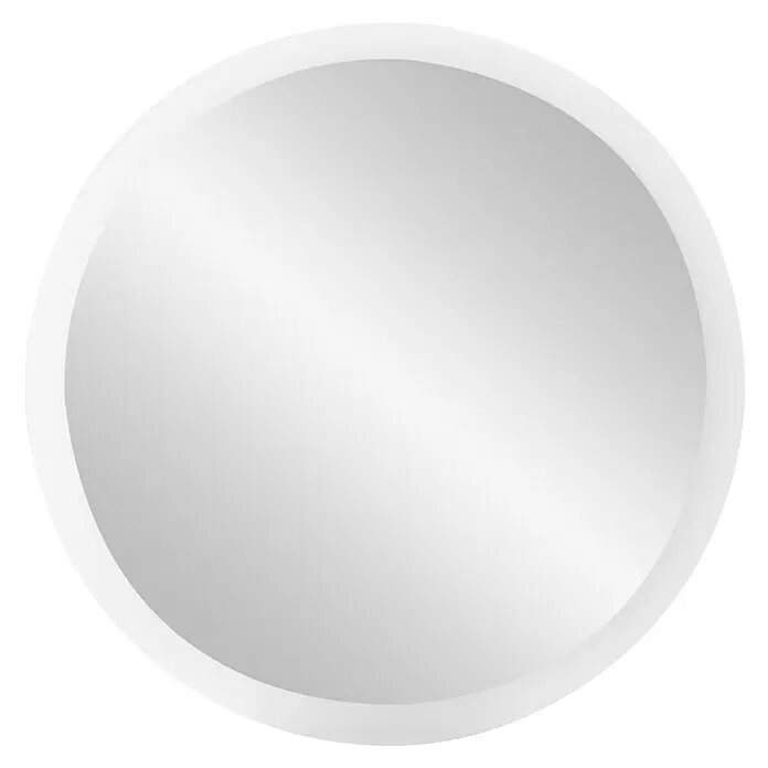 Schildmeyer Lichtspiegel Sun/Bjarne - Durchmesser: 60 cm, Schalter - Runder, glänzender silbergrauer Knopf.