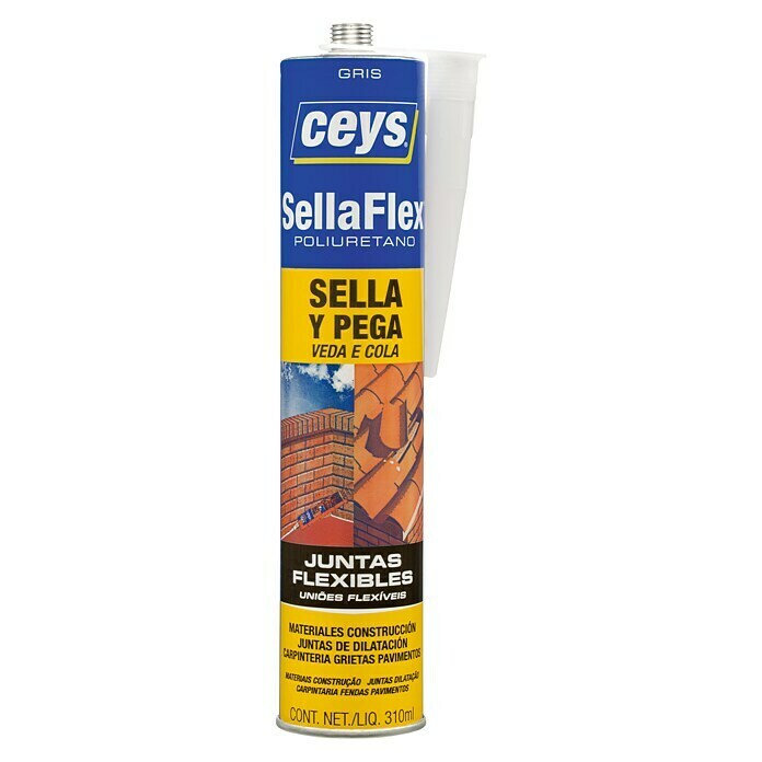 Ceys Masilla PUR de reparación para juntas Sellaflex (Gris, 300 ml)