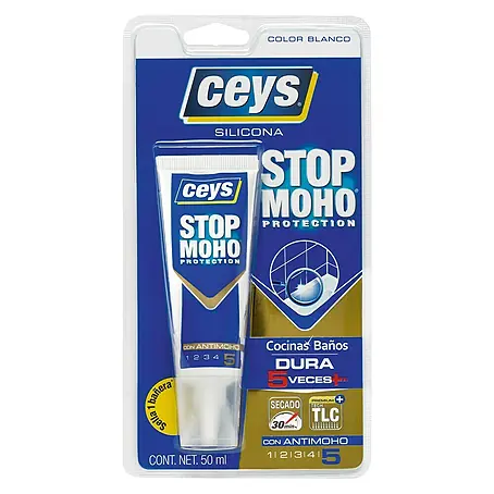 Ceys  Silicona para sanitarios y cocinas Stop Moho