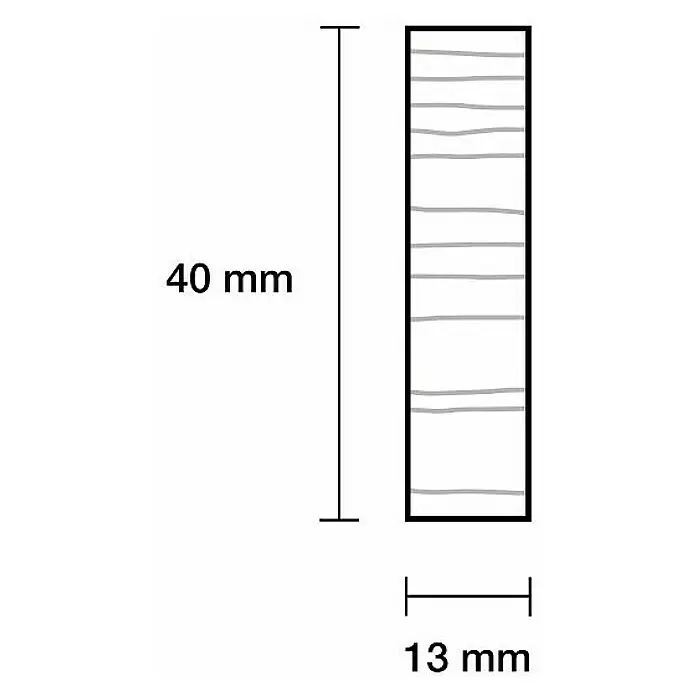 Rechteckleiste - 240 x 1,3 x 4 cm, Buche - Skizze