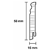 Sockelleiste (240 x 1,6 x 5,8 cm, Kiefer, Profiliert) | BAUHAUS