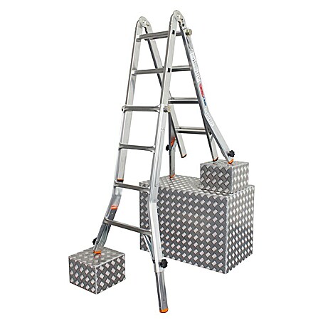 Krause Teleskopleiter TeleVario (Anzahl Tritte: 16 Stk., Arbeitshöhe: 5 m, Belastbarkeit: 150 kg, Aluminium)