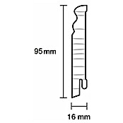 Sockelleiste (240 x 1,6 x 9,5 cm, Kiefer, Profiliert) | BAUHAUS