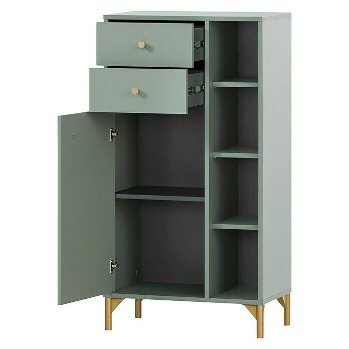 Schildmeyer Ando Highboard (60,2 x 33,05 x 114,4 cm, Pistazie, Matt) | BAUHAUS