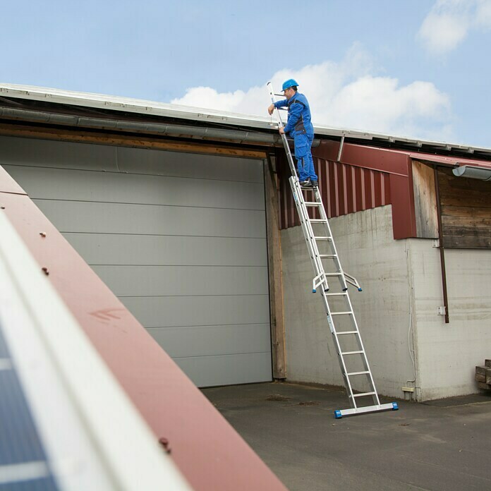 Krause Stabilo Sprossen-SchiebeleiterArbeitshöhe: 6,85 m, 2 x 12 Sprossen, Aluminium Use Shot