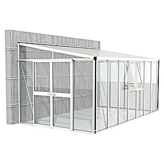 Vitavia Gewächshaus Helena 11900 (Außenmaß inkl. Dachüberstand (B x T): 460 x 266 cm, 3 mm, Weiß)