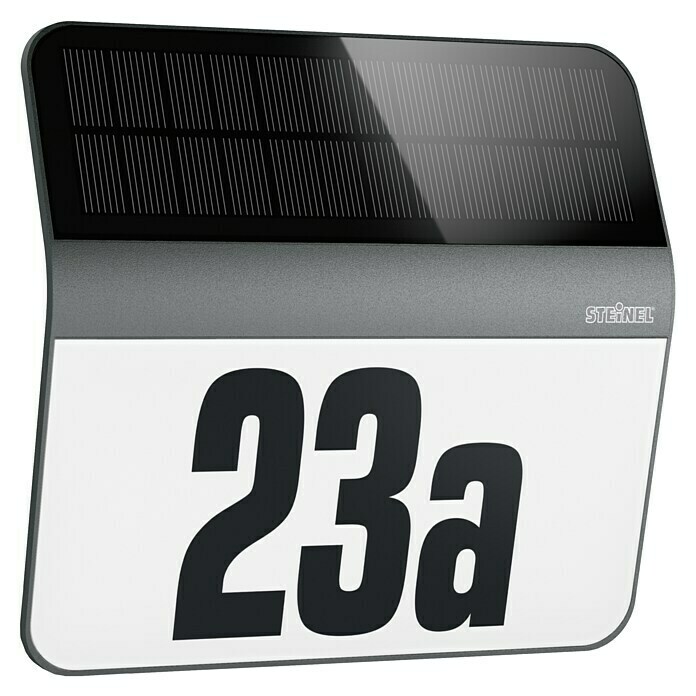 Steinel XSolar Solar-Hausnummer LH-N (0,03 W, Edelstahl/Kunststoff, IP44, Anthrazit)