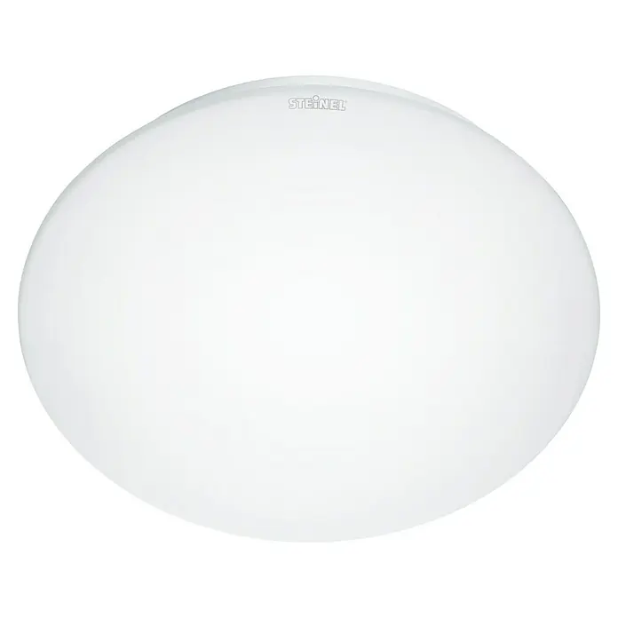 Steinel LED-Sensor-Deckenleuchte RS 16 LED S GLAS WW - 9,3 W, Weiß - Abbildung einer runden STEINEL-Deckenleuchte mit sanfter Lichtverteilung, ideal für moderne Innenräume.