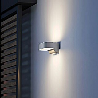 Steinel Vanjska zidna LED svjetiljka (9,8 W, 8,8 x 23 x 14,5 cm, Srebrne boje, IP44)