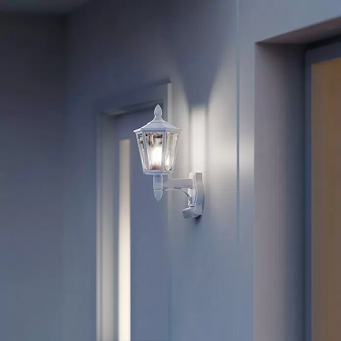 Steinel Außenwandleuchte L 15 weiß60 W, 24,3 x 18,8 x 40,4 cm, Weiß, IP44