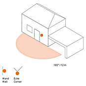 Steinel Infrarot-Bewegungsmelder IS 180-2 (Reichweite ca.: 12 m, 180 °, Inox-Look)