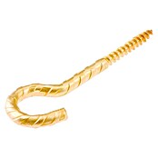 Stabilit Escarpia roscada (Ø x L: 5,2 x 60 mm, 3 ud., Rosca de madera, Baño de latón, Forma acodada)