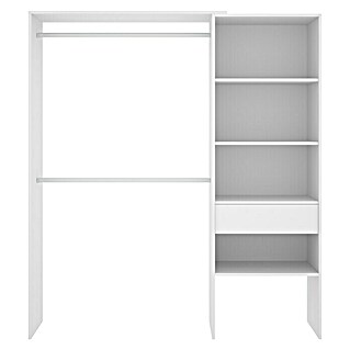 Dekit Mueble vestidor Suit (L x An x Al: 40 x 160 x 187 cm, Blanco, Melamina)