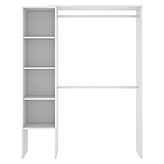 Dekit Armario para ropa Suit (L x An x Al: 40 x 140 x 187 cm, Blanco, Melamina)