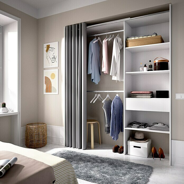 Mueble vestidor Suit (L x An x Al: 50 x 160 x 205 cm, Melamina, Blanco)