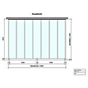 Terrassenüberdachung Special Edition (L x T: 500 x 350 cm, Verbundsicherheitsglas VSG, Verkehrsweiß, Klar)