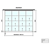 Terrassenüberdachung Special Edition mit Schiebedach (L x T: 400 x 300 cm, Verbundsicherheitsglas VSG, Anthrazitgrau, Klar)