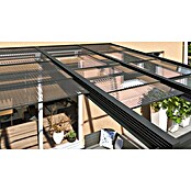 Terrassenüberdachung Special Edition mit Schiebedach (L x T: 600 x 350 cm, Polycarbonat, Anthrazitgrau, Klar)