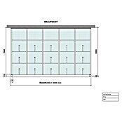 Terrassenüberdachung Special Edition mit Schiebedach (L x T: 500 x 300 cm, Polycarbonat, Anthrazitgrau, Opal)