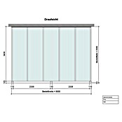 Terrassenüberdachung Special Edition (L x T: 500 x 350 cm, Polycarbonat, Anthrazitgrau, Klar)