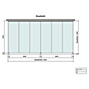 Terrassenüberdachung Special Edition (L x T: 600 x 300 cm, Polycarbonat, Anthrazitgrau, Opal)