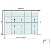 Terrassenüberdachung Special Edition mit Schiebedach (L x T: 500 x 350 cm, Polycarbonat, Verkehrsweiß, Klar)