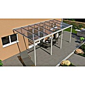 Terrassenüberdachung Light Edition (L x T: 700 x 250 cm, Polycarbonat, Verkehrsweiß, Klar)