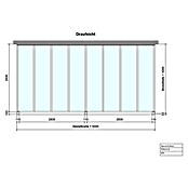 Terrassenüberdachung Special Edition (L x T: 600 x 300 cm, Verbundsicherheitsglas VSG, Anthrazitgrau, Klar)