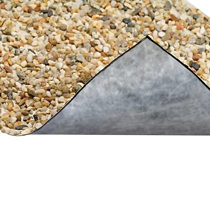 Oase Steinfolie Meterware - Breite: 0,4 m, Stärke: 0,5 mm - Nahtlose Kieselsteinmatte für Innen- und Außenbereiche. Die Matte ist wasserdurchlässig und bietet eine rutschfeste Oberfläche.
