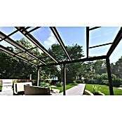 Terrassenüberdachung Special Edition mit Schiebedach (L x T: 500 x 300 cm, Verbundsicherheitsglas VSG, Anthrazitgrau, Klar)