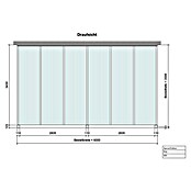 Terrassenüberdachung Special Edition (L x T: 600 x 350 cm, Polycarbonat, Verkehrsweiß, Klar)