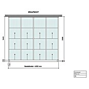 Terrassenüberdachung Special Edition mit Schiebedach (L x T: 400 x 350 cm, Polycarbonat, Anthrazitgrau, Opal)