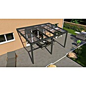 Terrassenüberdachung Special Edition mit Schiebedach (L x T: 500 x 300 cm, Polycarbonat, Anthrazitgrau, Klar)