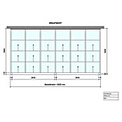 Terrassenüberdachung Special Edition mit Schiebedach (L x T: 600 x 300 cm, Verbundsicherheitsglas VSG, Anthrazitgrau, Klar)