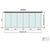 Terrassenüberdachung Light Edition (L x T: 600 x 250 cm, Polycarbonat, Anthrazitgrau, Klar)