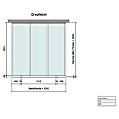 Terrassenüberdachung Light Edition (L x T: 300 x 300 cm, Polycarbonat, Anthrazitgrau, Klar)