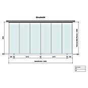 Terrassenüberdachung Light Edition (L x T: 600 x 300 cm, Polycarbonat, Anthrazitgrau, Klar)