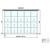 Terrassenüberdachung Special Edition mit Schiebedach (L x T: 500 x 350 cm, Verbundsicherheitsglas VSG, Verkehrsweiß, Klar)